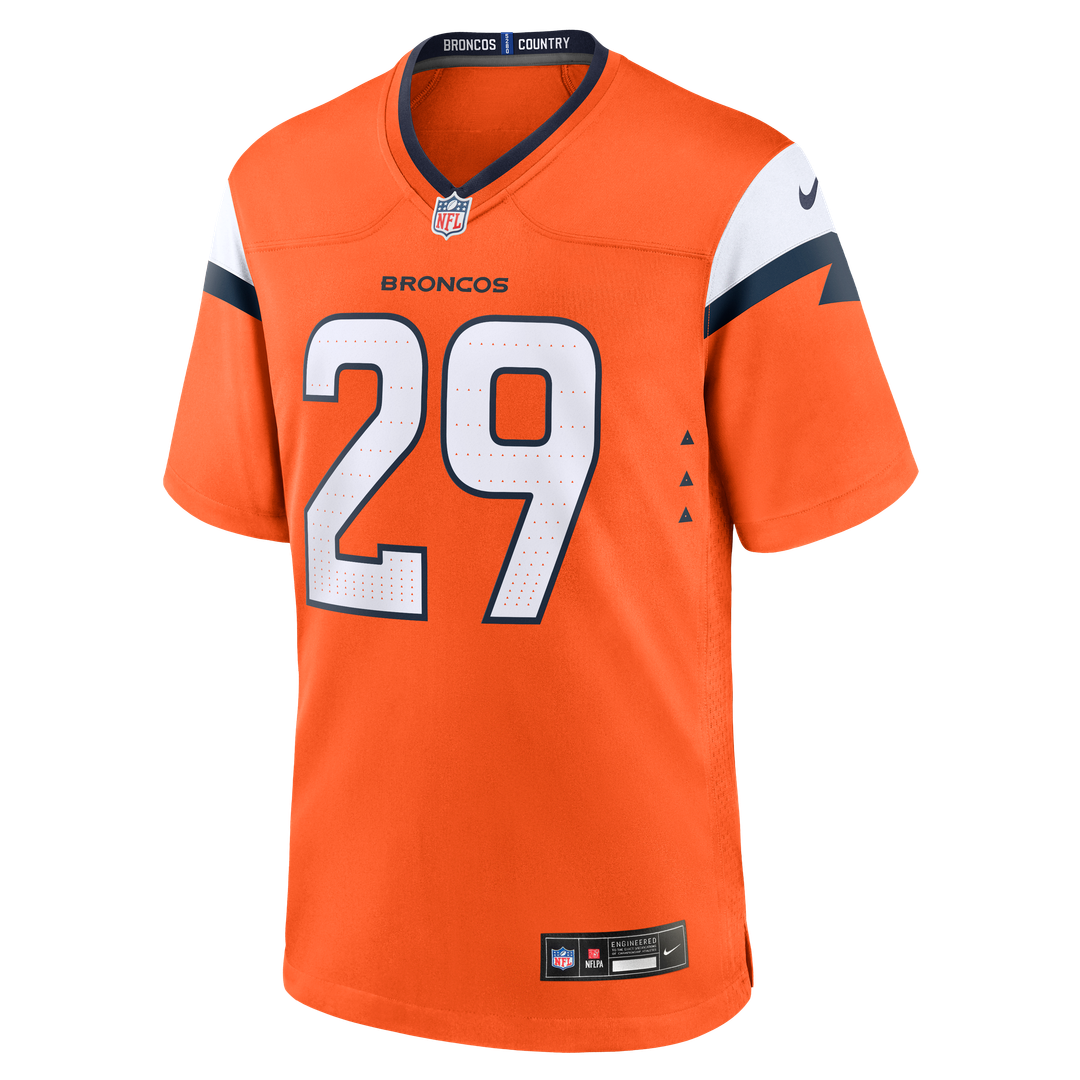 Ja'Quan McMillian Denver Broncos Nike Team Game Jersey - Orange Official NFL Team Apparel Football Fan Gear