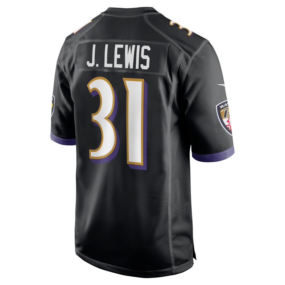 Jamal Lewis Baltimore Ravens Nike Retired Player Alternate Game Jersey - Black Official NFL Team Apparel Football Fan Gear