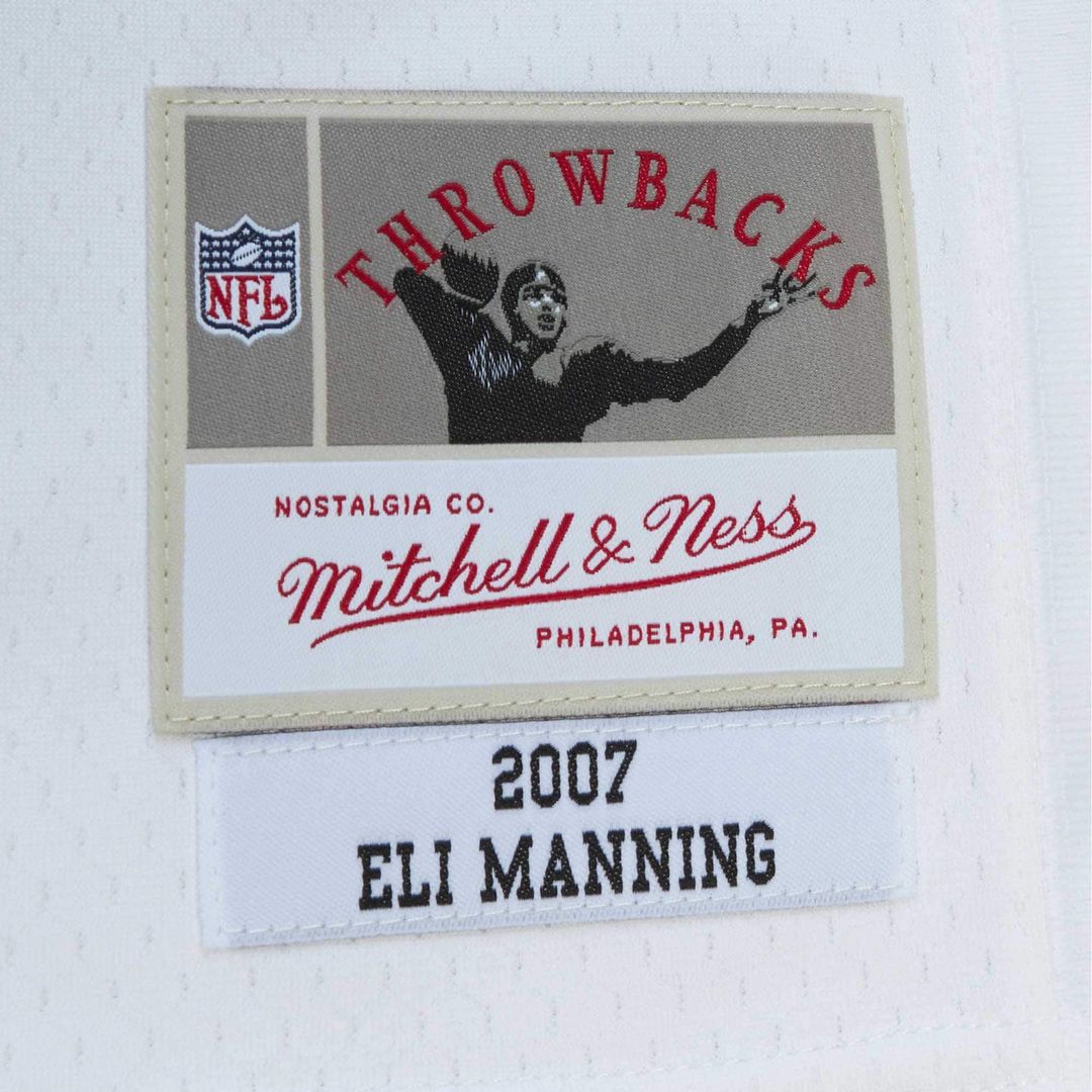 Eli Manning New York Giants Mitchell & Ness Legacy Replica Jersey - White Official NFL Team Apparel Football Fan Gear