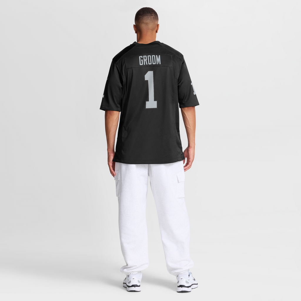 Number 1 Groom Las Vegas Raiders Nike Game Jersey - Black Official NFL Team Apparel Football Fan Gear