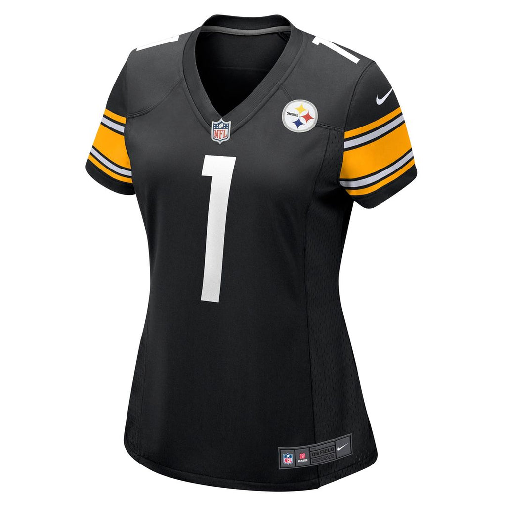 Number 1 Mom Pittsburgh Steelers Nike Women's Game Jersey - Black Official NFL Team Apparel Football Fan Gear