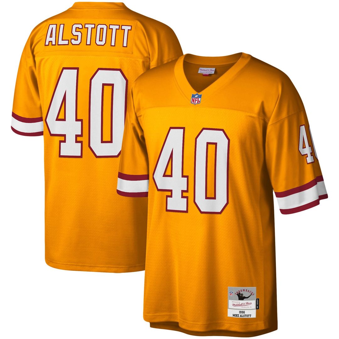 Mike Alstott Tampa Bay Buccaneers Mitchell & Ness Big & Tall 1996 Retired Player Replica Jersey - Orange Official NFL Team Apparel Football Fan Gear