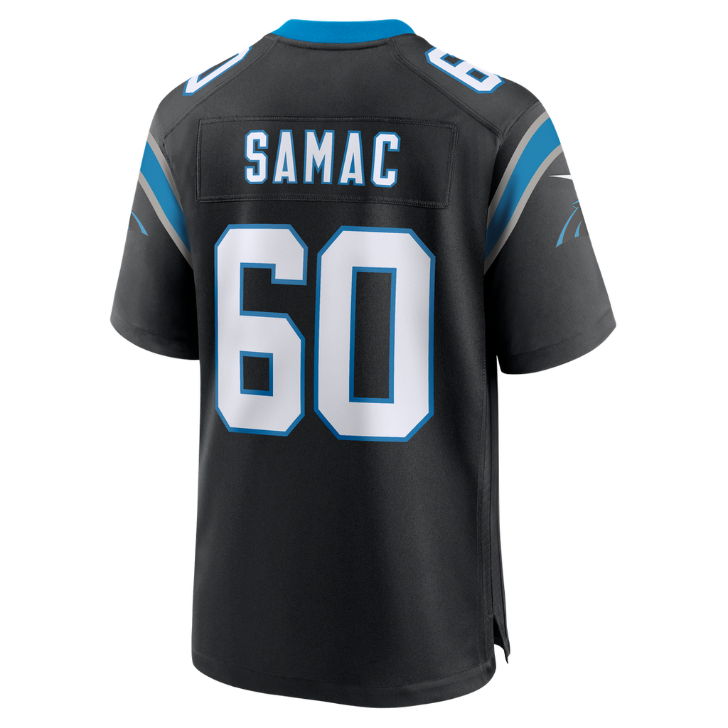 Nick Samac Carolina Panthers Nike Team Game Jersey - Black Official NFL Team Apparel Football Fan Gear