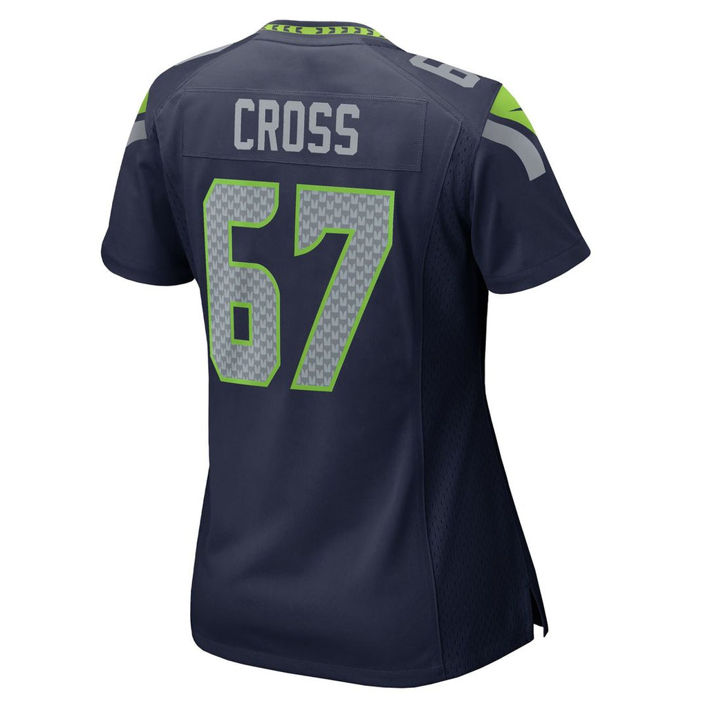 Charles Cross Seattle Seahawks Nike Women's Team Game Jersey - College Navy Official NFL Team Apparel Football Fan Gear
