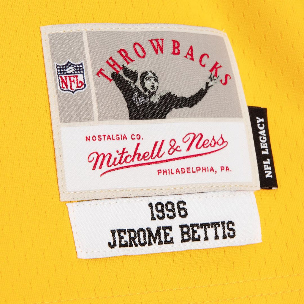 Jerome Bettis Pittsburgh Steelers Mitchell & Ness 1996 Split Legacy Replica Jersey - Black/Gold Official NFL Team Apparel Football Fan Gear