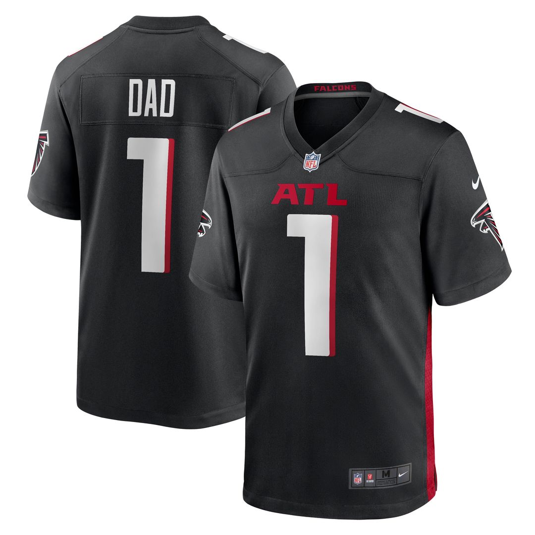 Number 1 Dad Atlanta Falcons Nike Game Jersey - Black Official NFL Team Apparel Football Fan Gear