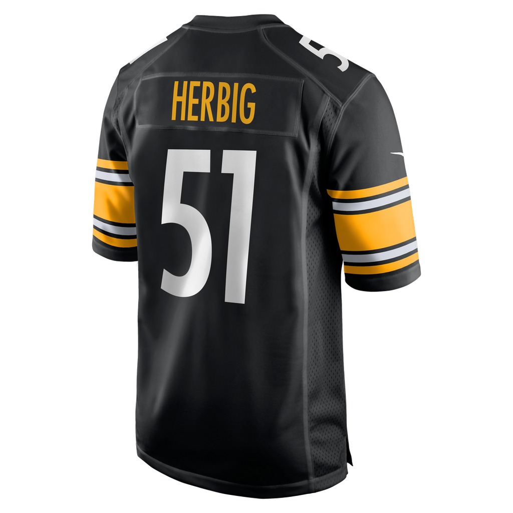 Nick Herbig Pittsburgh Steelers Nike Game Jersey - Black Official NFL Team Apparel Football Fan Gear