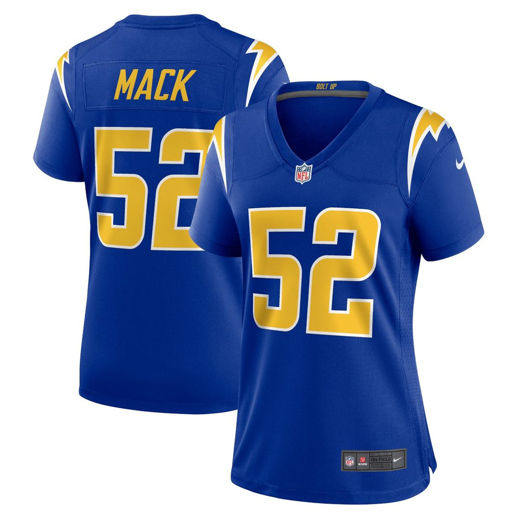 Khalil Mack Los Angeles Chargers Nike Women's Alternate Game Jersey - Royal Official NFL Team Apparel Football Fan Gear