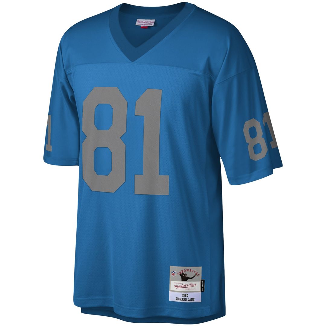 Richard Lane Detroit Lions Mitchell & Ness Legacy Replica Jersey - Blue Official NFL Team Apparel Football Fan Gear