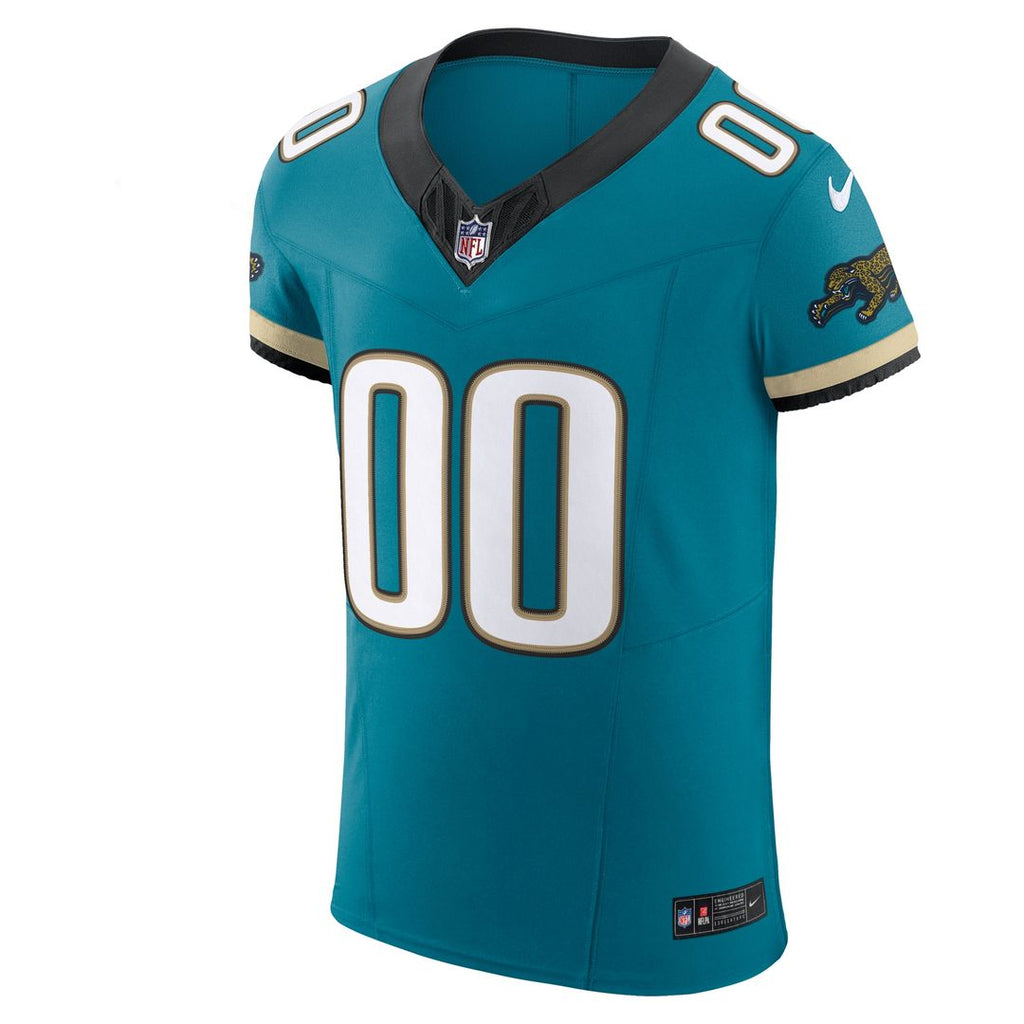 Jacksonville Jaguars Nike Alternate Vapor F.U.S.E. Elite Custom Jersey - Teal Official NFL Team Apparel Football Fan Gear
