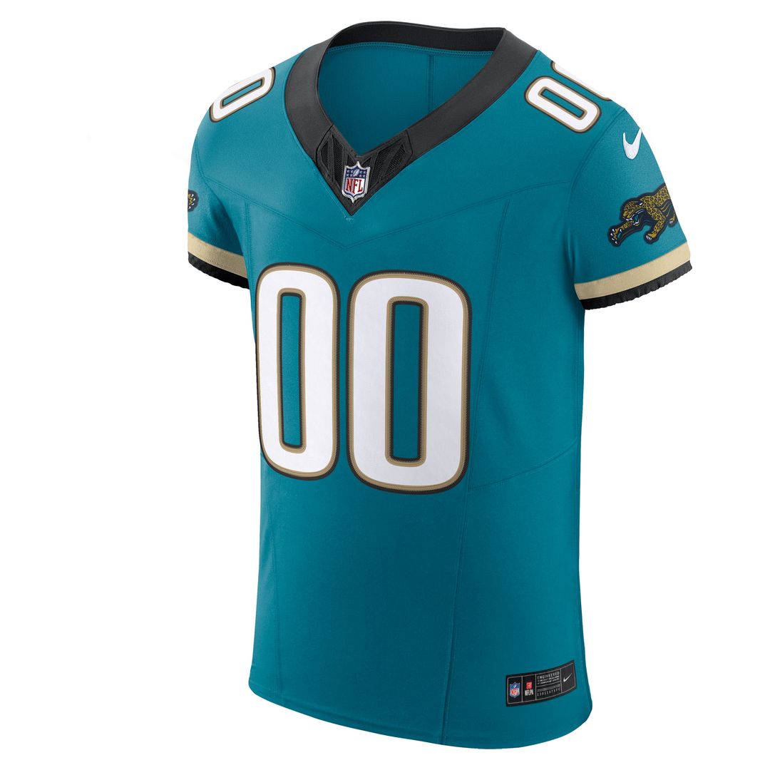 Jacksonville Jaguars Nike Alternate Vapor F.U.S.E. Elite Custom Jersey - Teal Official NFL Team Apparel Football Fan Gear
