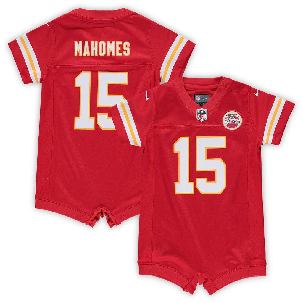 Patrick Mahomes Kansas City Chiefs Nike Infant Romper Jersey - Red Official NFL Team Apparel Football Fan Gear