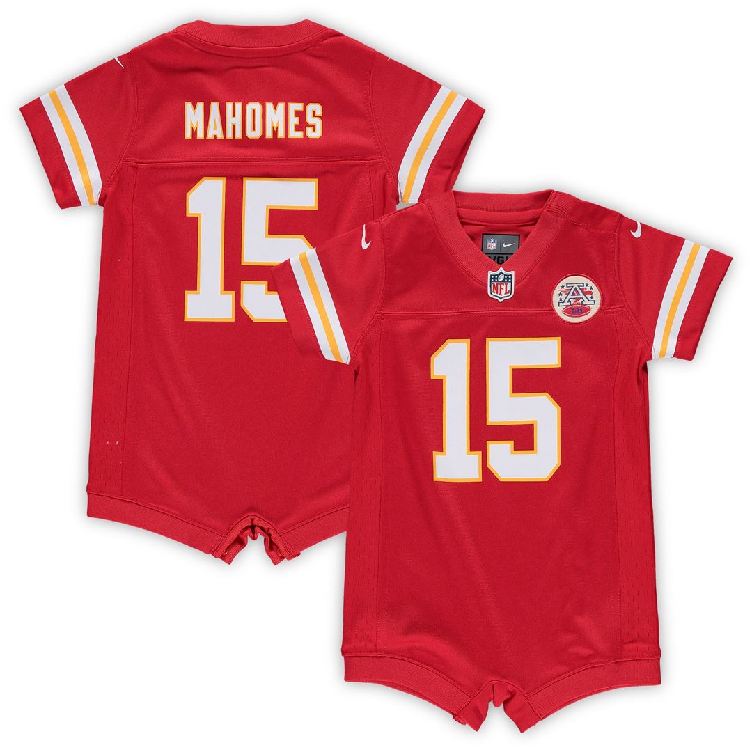 Patrick Mahomes Kansas City Chiefs Nike Infant Romper Jersey - Red Official NFL Team Apparel Football Fan Gear