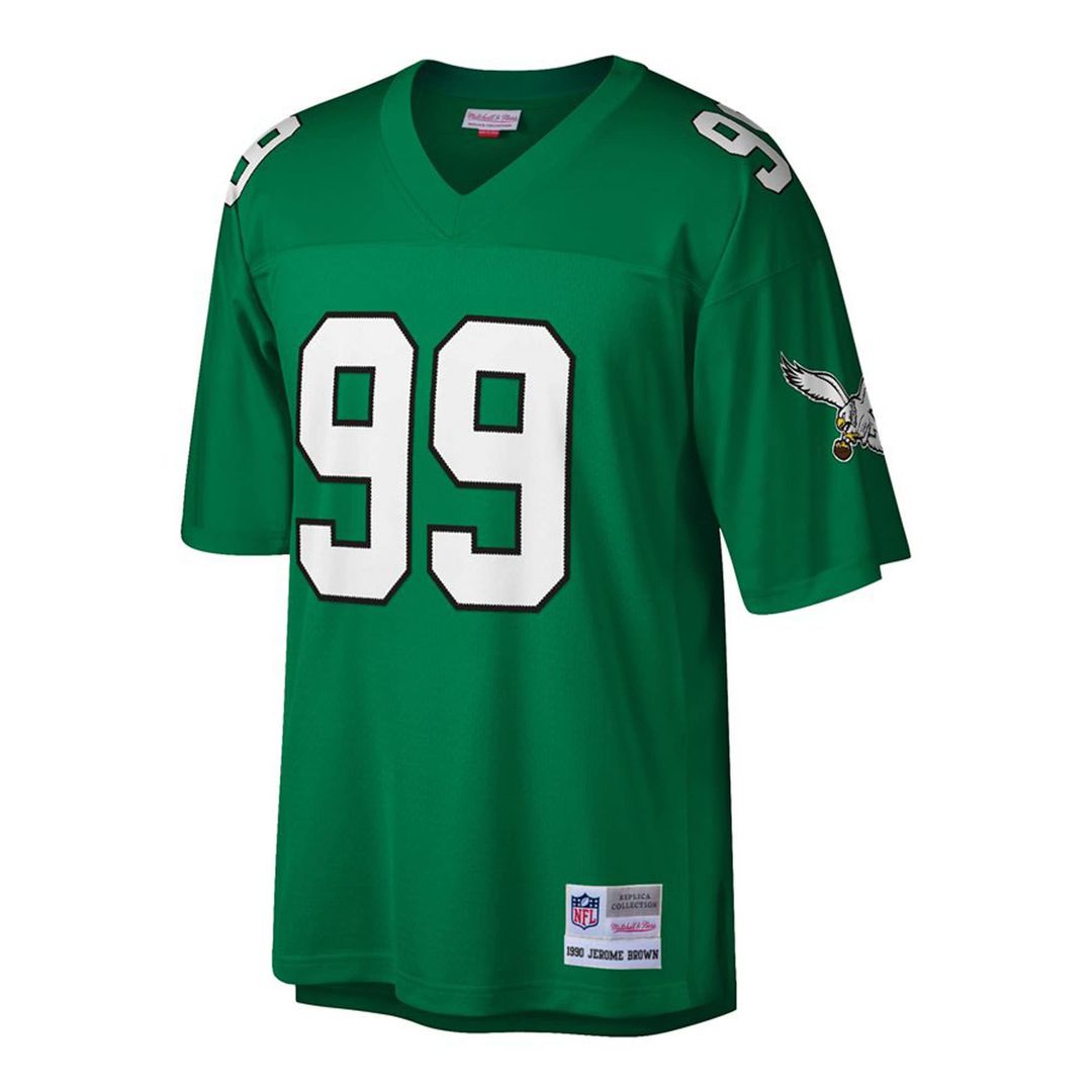 Jerome Brown Philadelphia Eagles Mitchell & Ness Big & Tall 1990 Retired Player Replica Jersey - Kelly Green Official NFL Team Apparel Football Fan Ge