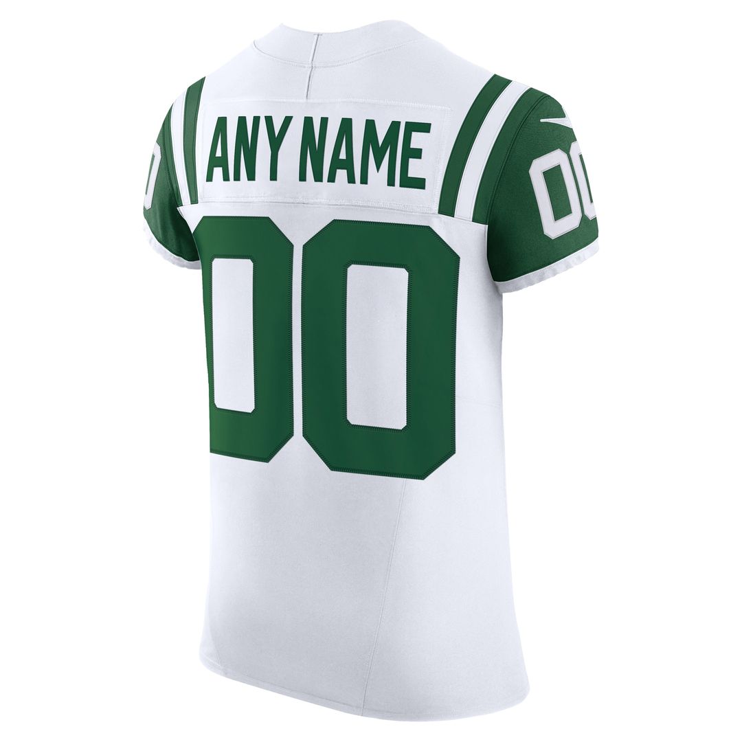 New York Jets Nike Vapor F.U.S.E. Elite Custom Jersey - White Official NFL Team Apparel Football Fan Gear