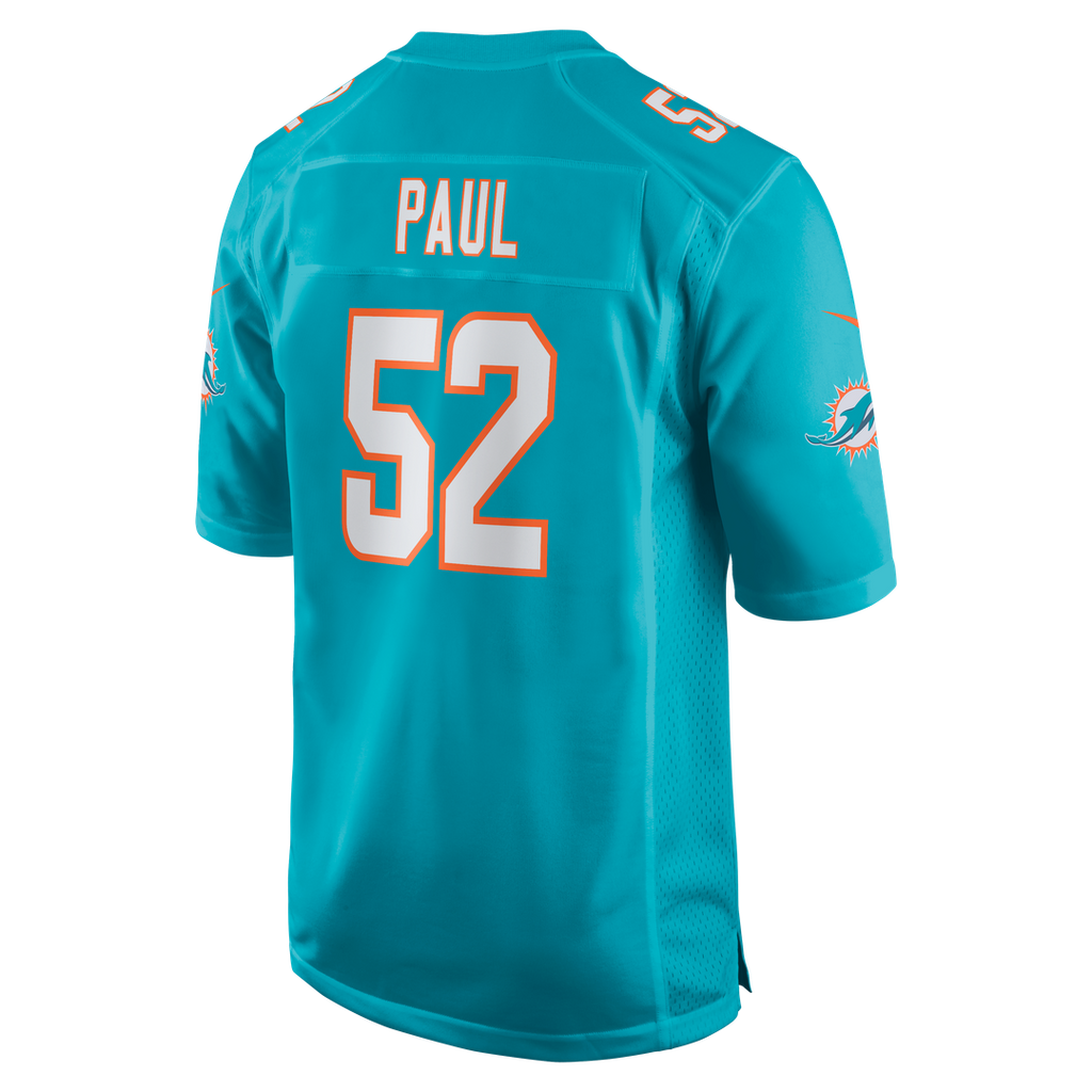 Patrick Paul Miami Dolphins Nike Game Jersey - Aqua Official NFL Team Apparel Football Fan Gear