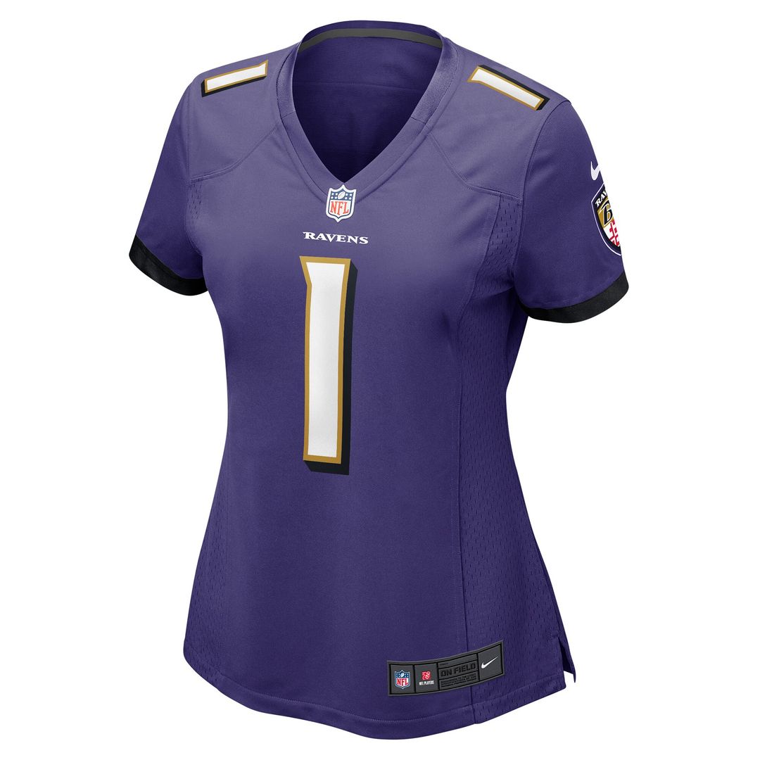 Number 1 Bride Baltimore Ravens Nike Women's Game Jersey - Purple Official NFL Team Apparel Football Fan Gear