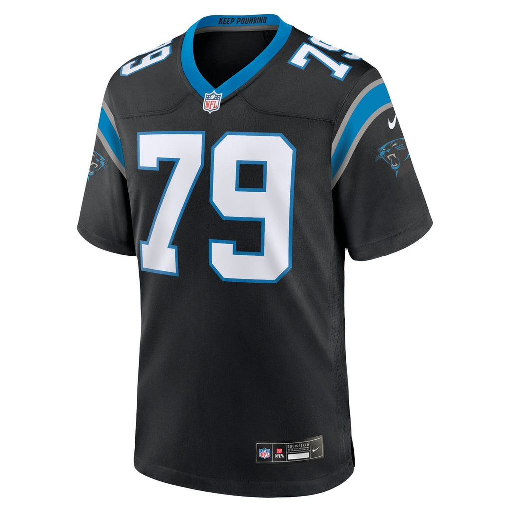 Ikem Ekwonu Carolina Panthers Nike Game Jersey - Black Official NFL Team Apparel Football Fan Gear