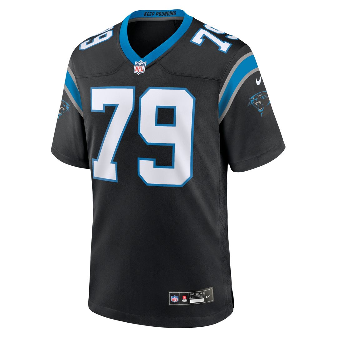 Ikem Ekwonu Carolina Panthers Nike Game Jersey - Black Official NFL Team Apparel Football Fan Gear