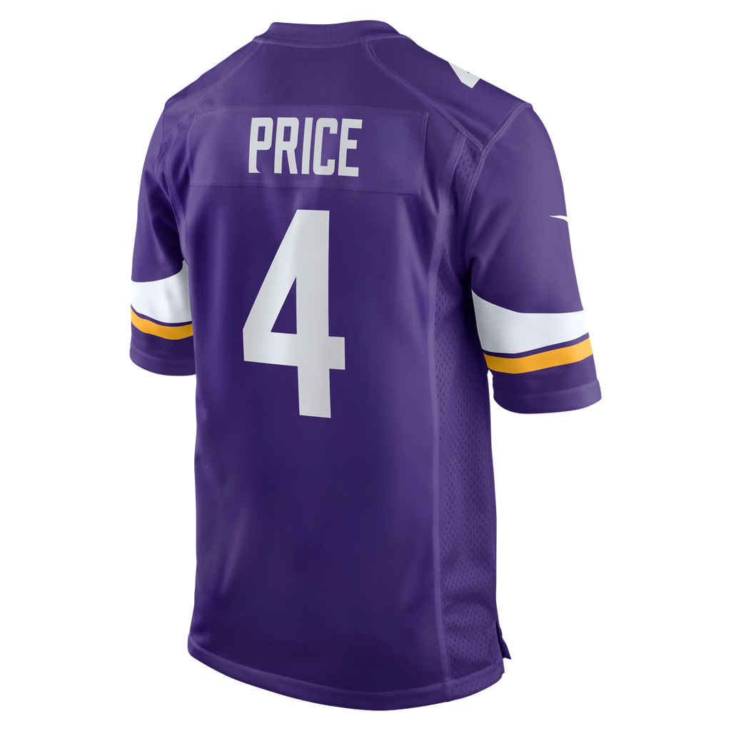 Myles Price Minnesota Vikings Nike Team Game Jersey - Purple Official NFL Team Apparel Football Fan Gear