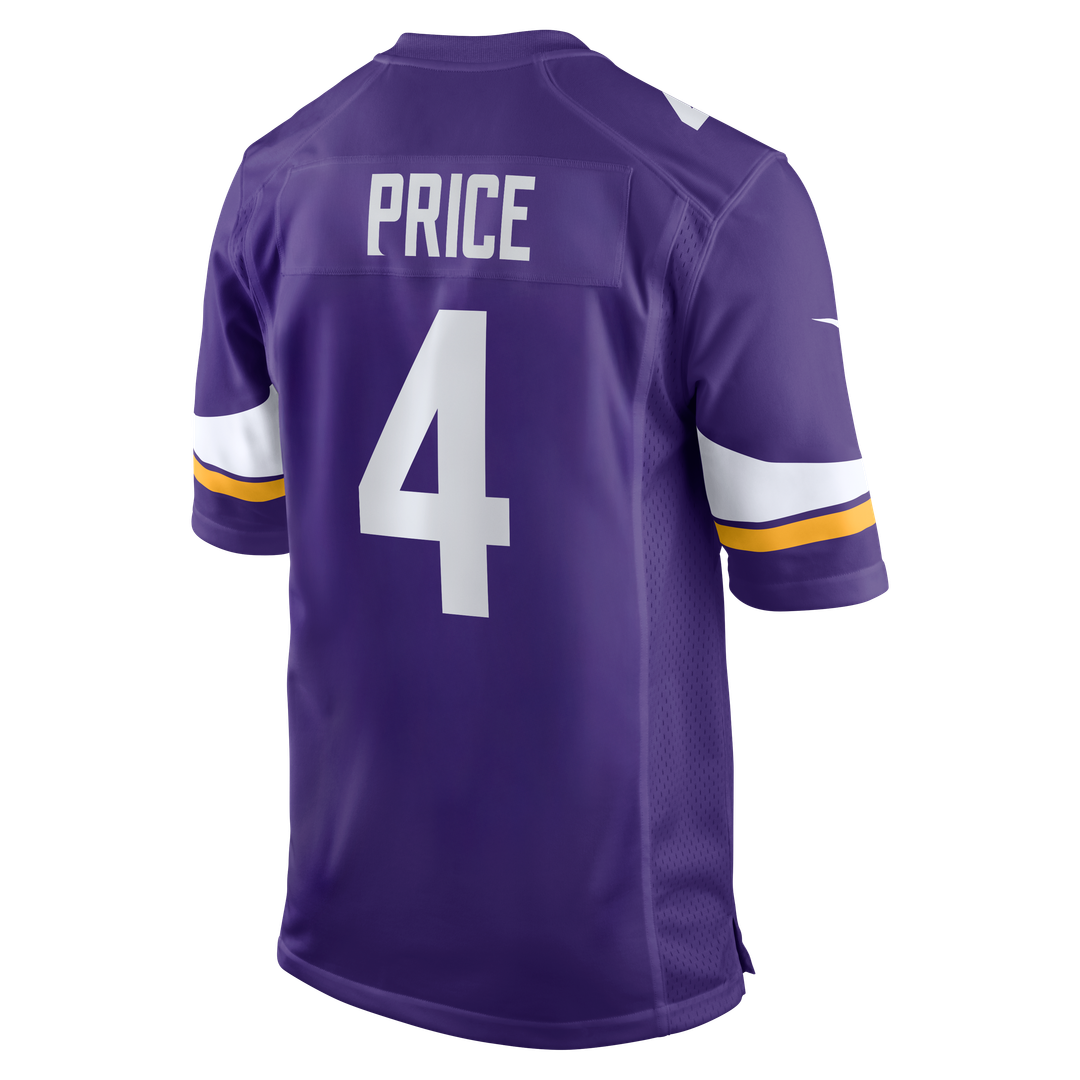 Myles Price Minnesota Vikings Nike Team Game Jersey - Purple Official NFL Team Apparel Football Fan Gear