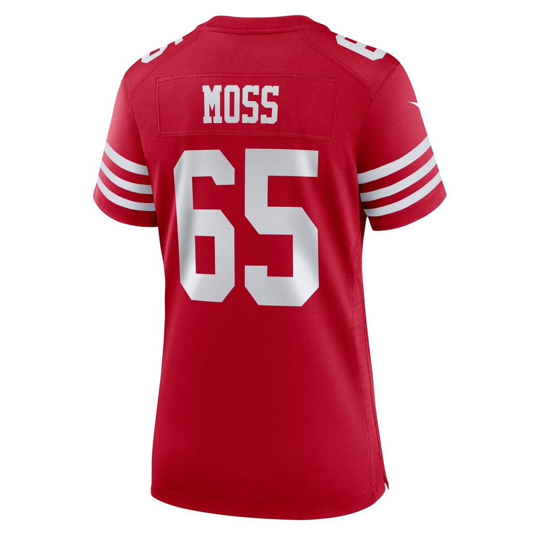 Drew Moss San Francisco 49ers Nike Women's Team Game Jersey - Scarlet Official NFL Team Apparel Football Fan Gear
