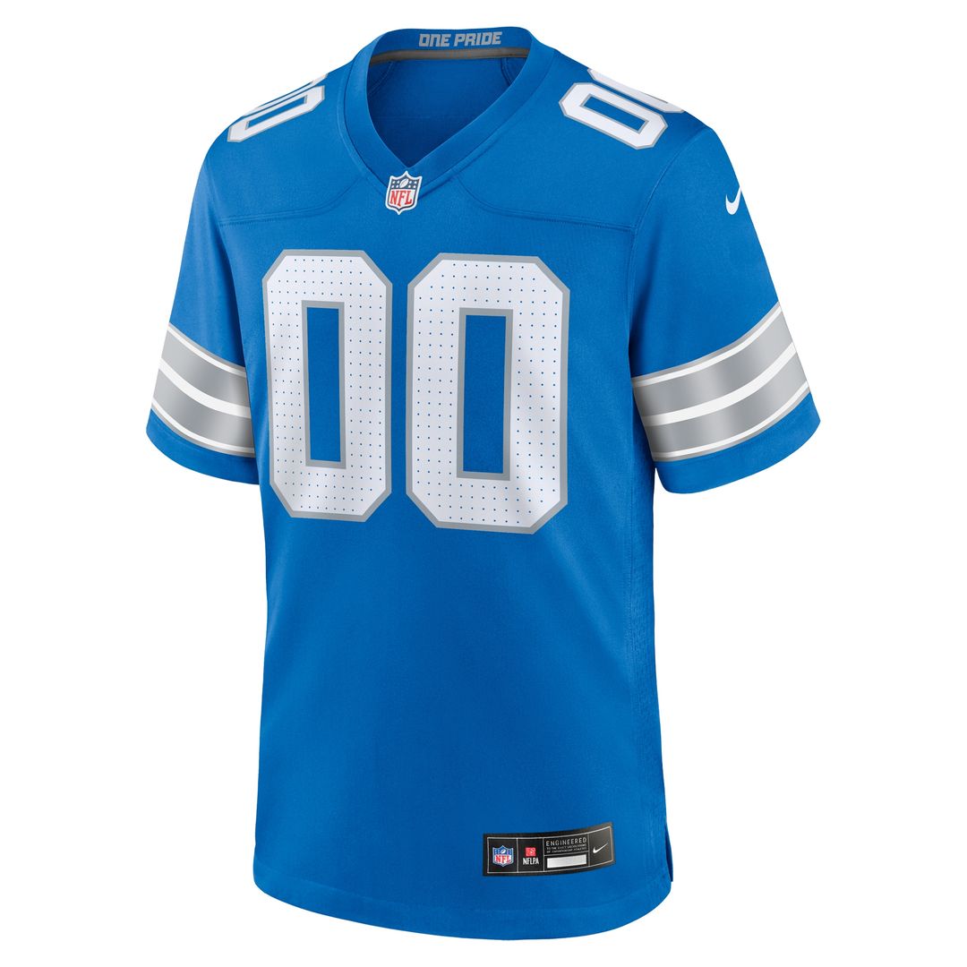 Detroit Lions Nike Custom Game Jersey - Blue Official NFL Team Apparel Football Fan Gear
