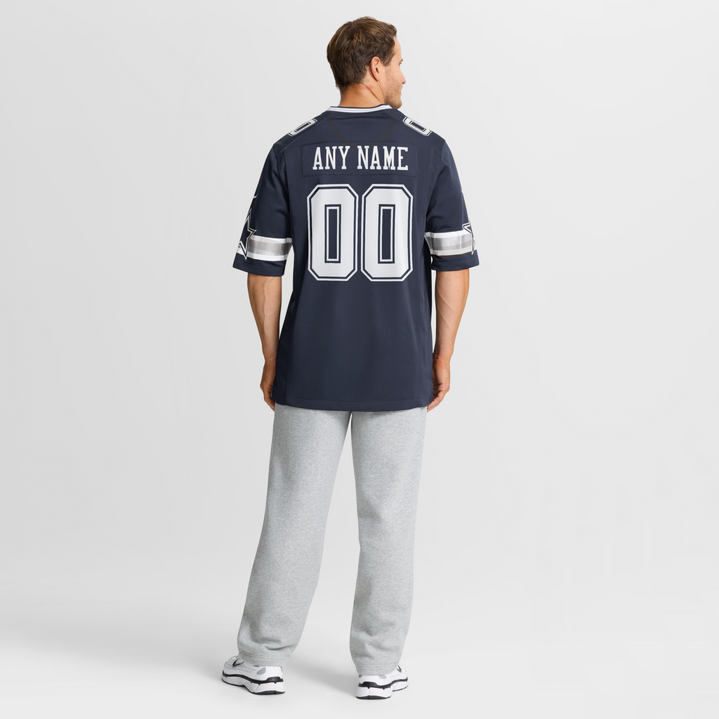 Dallas Cowboys Nike Custom Game Jersey - Navy Official NFL Team Apparel Football Fan Gear