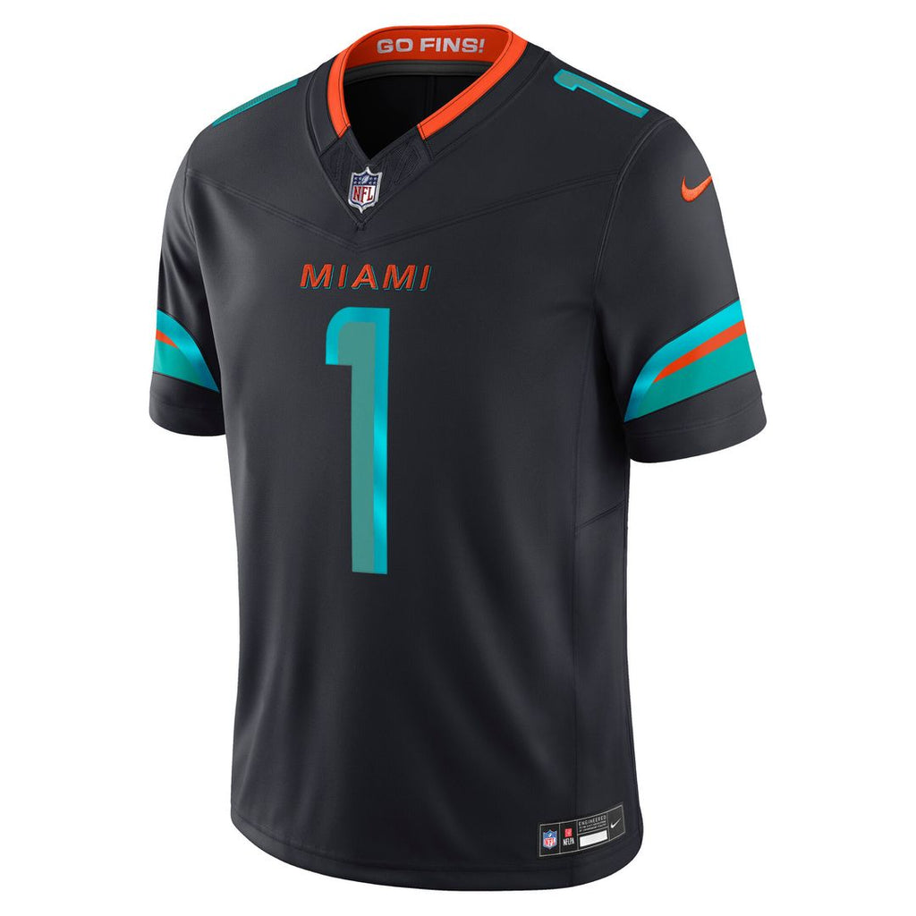 Tua Tagovailoa Miami Dolphins Nike 2025 Rivalries Collection Stitched Limited Jersey - Pitch Blue Official NFL Team Apparel Football Fan Gear