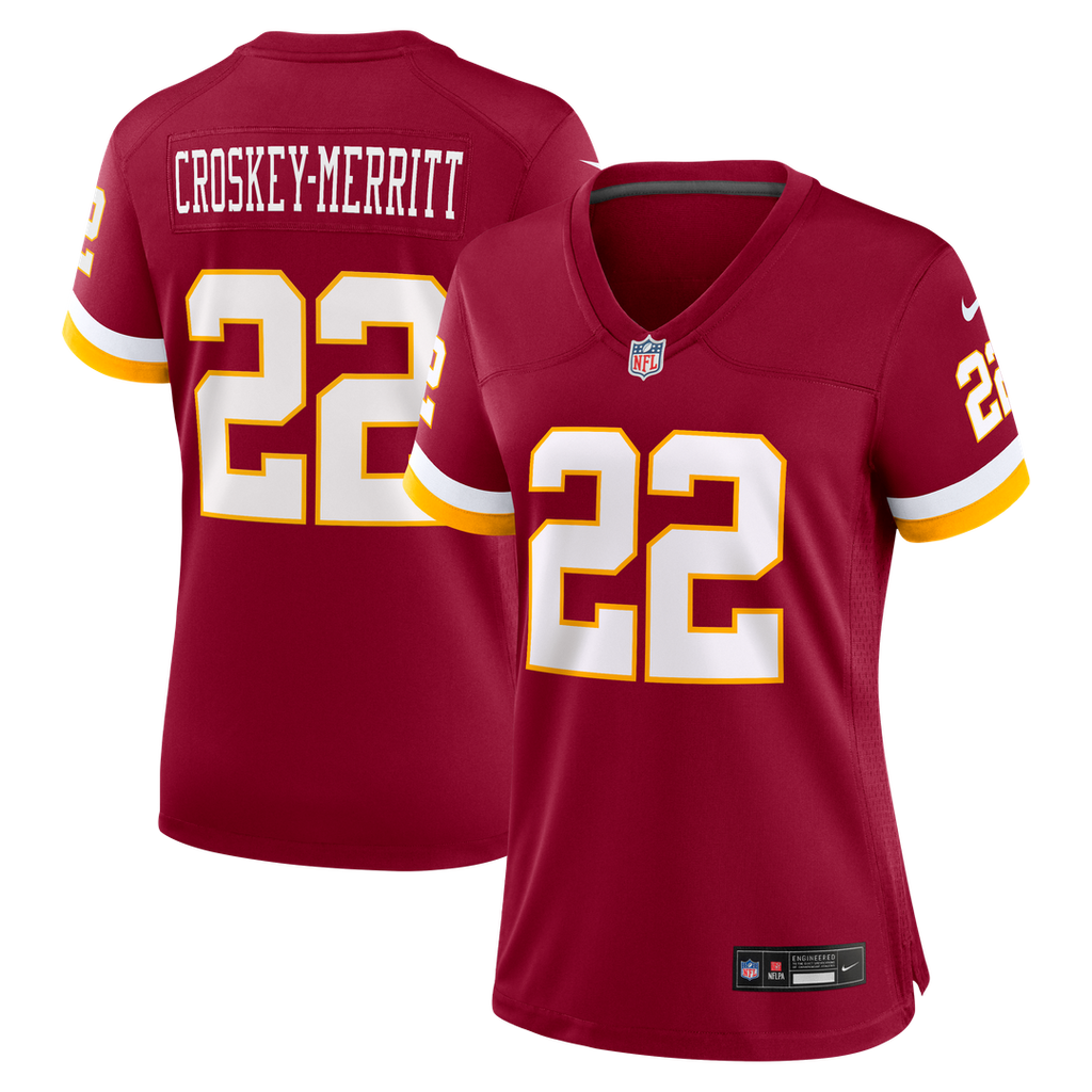 Jacory Croskey-Merritt Washington Commanders Nike Women's Game Jersey - Burgundy Official NFL Team Apparel Football Fan Gear