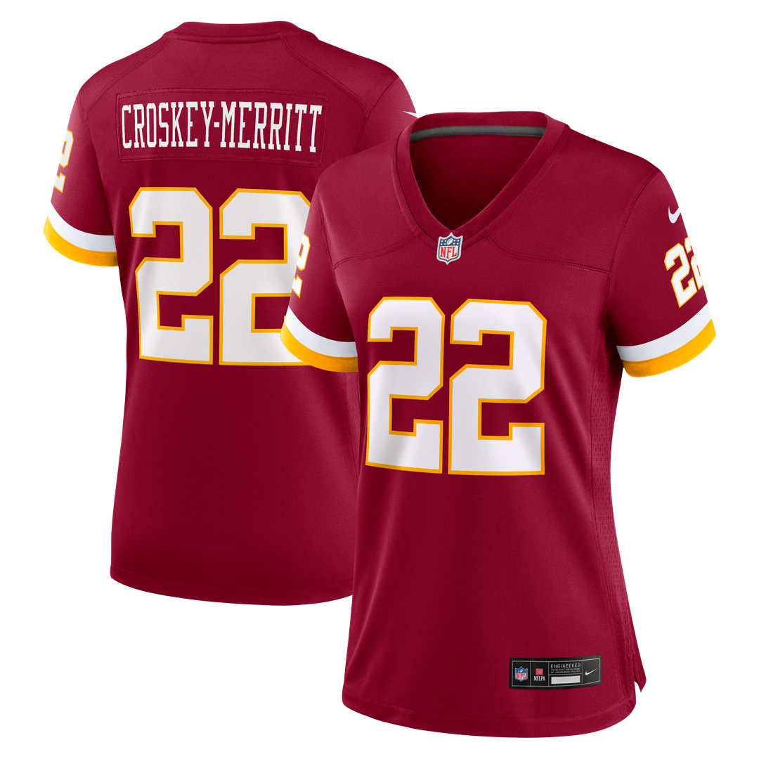Jacory Croskey-Merritt Washington Commanders Nike Women's Game Jersey - Burgundy Official NFL Team Apparel Football Fan Gear