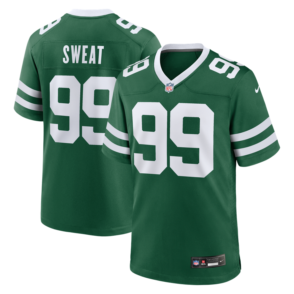 T'Vondre Sweat New York Jets Nike Team Game Jersey - Legacy Green Official NFL Team Apparel Football Fan Gear