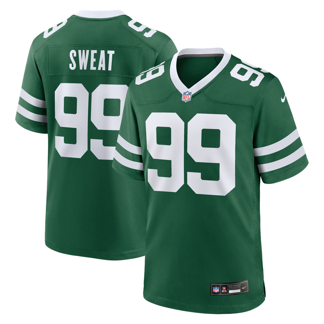 T'Vondre Sweat New York Jets Nike Team Game Jersey - Legacy Green Official NFL Team Apparel Football Fan Gear