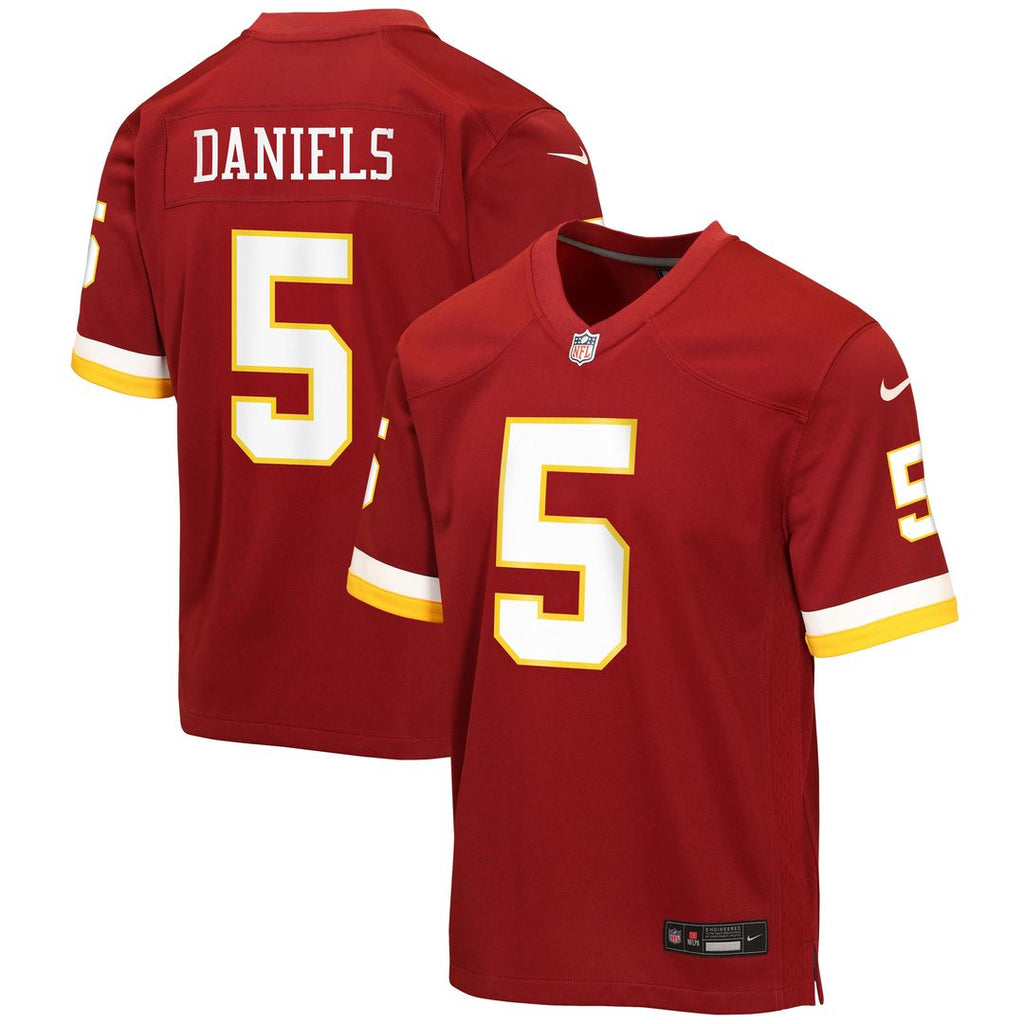Jayden Daniels Washington Commanders Nike Youth Game Jersey - Burgundy Official NFL Team Apparel Football Fan Gear
