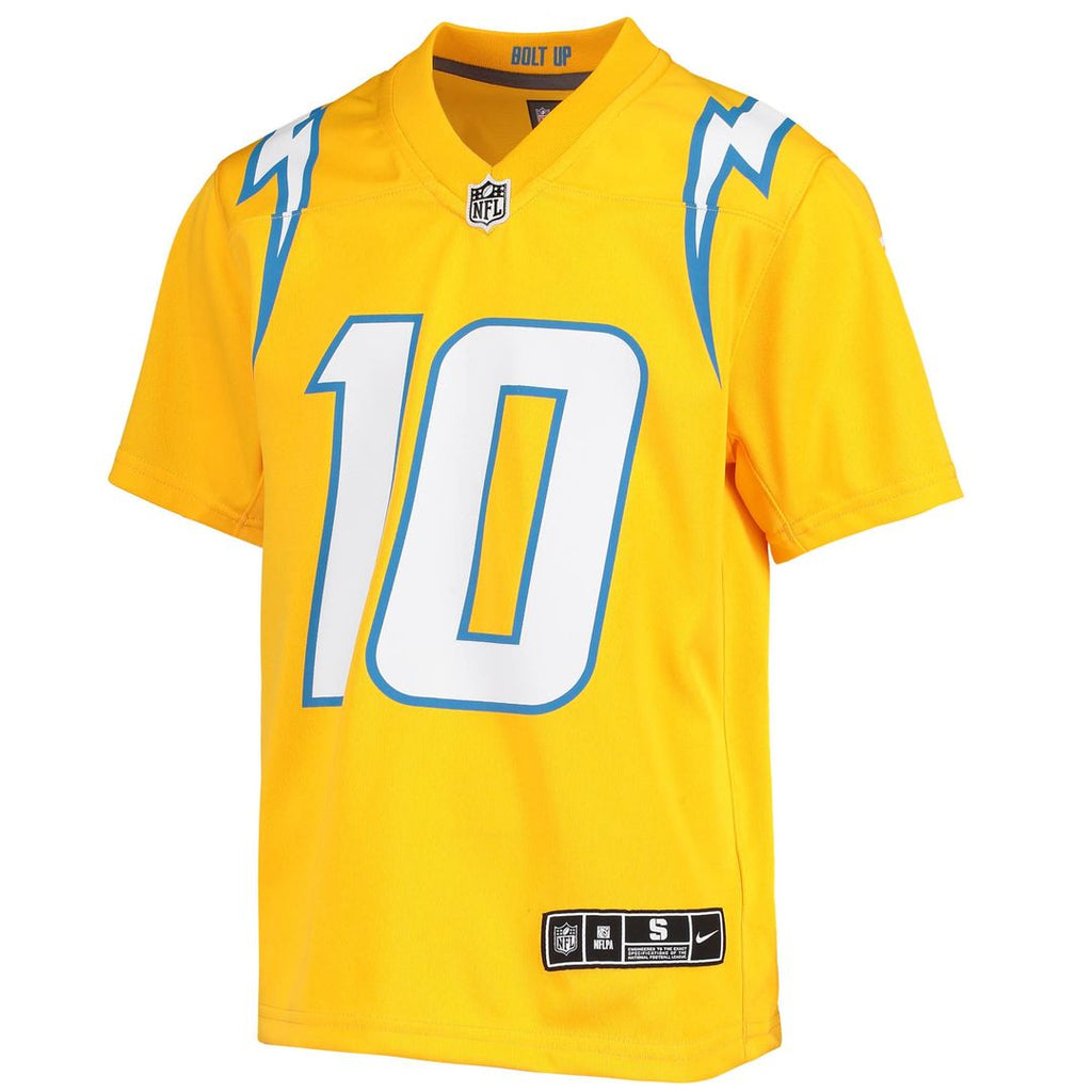 Justin Herbert Los Angeles Chargers Nike Youth Inverted Team Game Jersey - Gold Official NFL Team Apparel Football Fan Gear