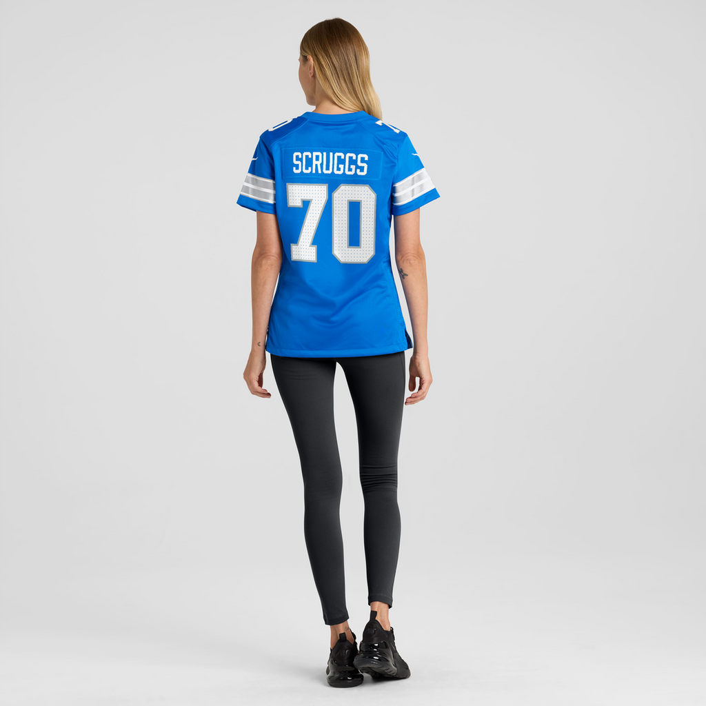 Juice Scruggs Detroit Lions Nike Women's Team Game Jersey - Blue Official NFL Team Apparel Football Fan Gear