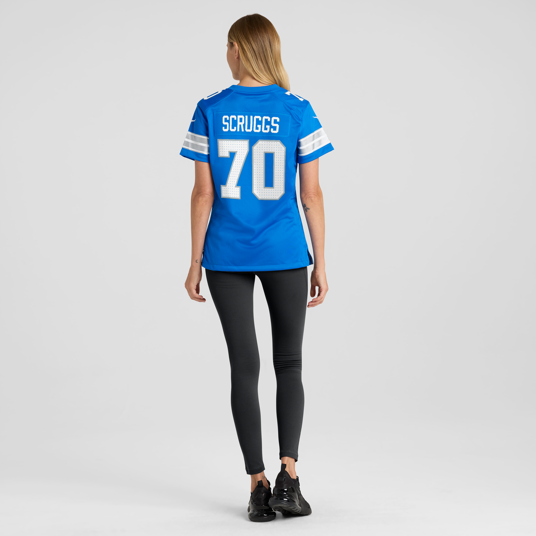Juice Scruggs Detroit Lions Nike Women's Team Game Jersey - Blue Official NFL Team Apparel Football Fan Gear