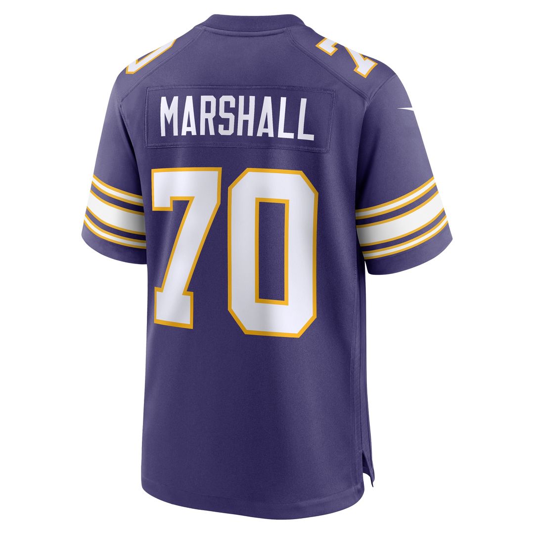 Jim Marshall Minnesota Vikings Nike Retired Player Alternate Game Jersey - Purple Official NFL Team Apparel Football Fan Gear