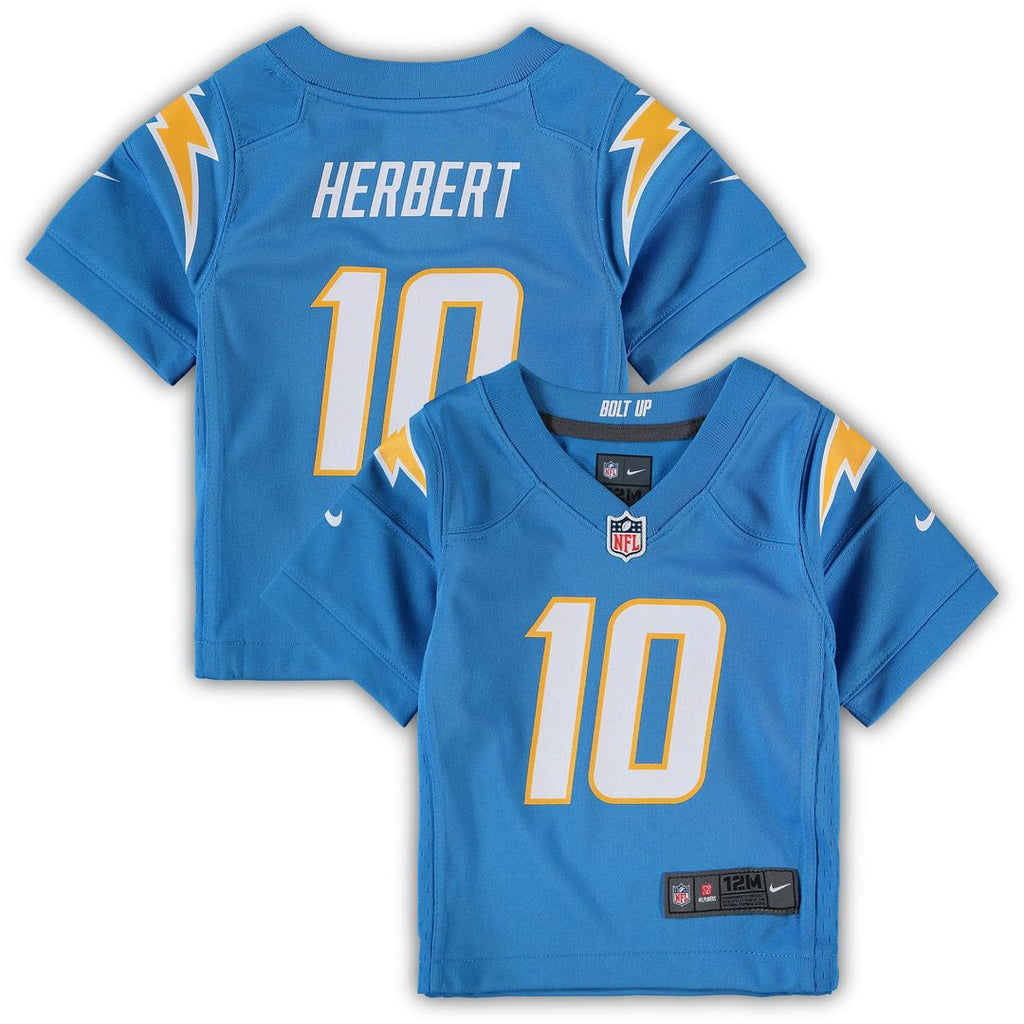 Justin Herbert Los Angeles Chargers Nike Infant Team Player Game Jersey - Powder Blue Official NFL Team Apparel Football Fan Gear