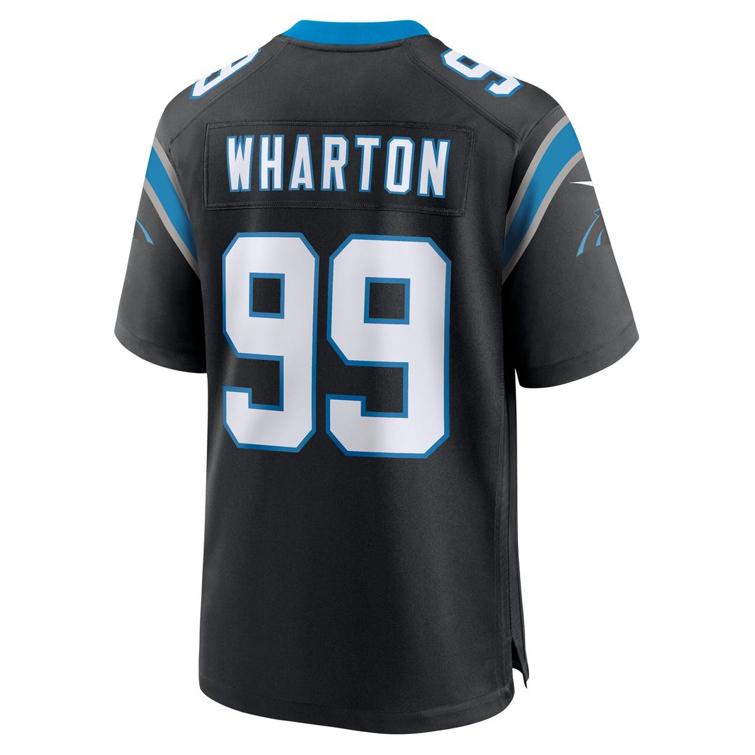 Tershawn Wharton Carolina Panthers Nike Team Game Jersey - Black Official NFL Team Apparel Football Fan Gear