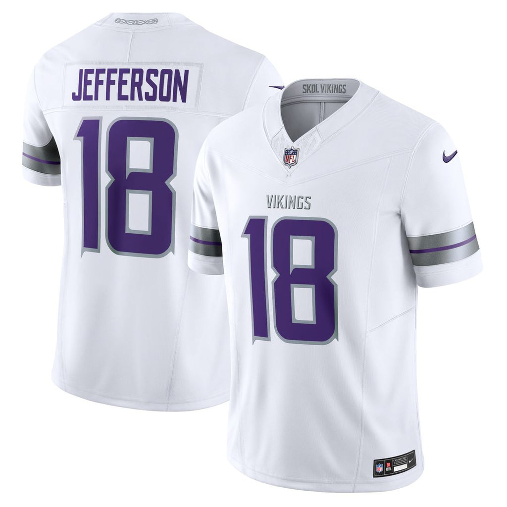 Justin Jefferson Minnesota Vikings Nike Alternate Vapor F.U.S.E. Limited Jersey - White Official NFL Team Apparel Football Fan Gear