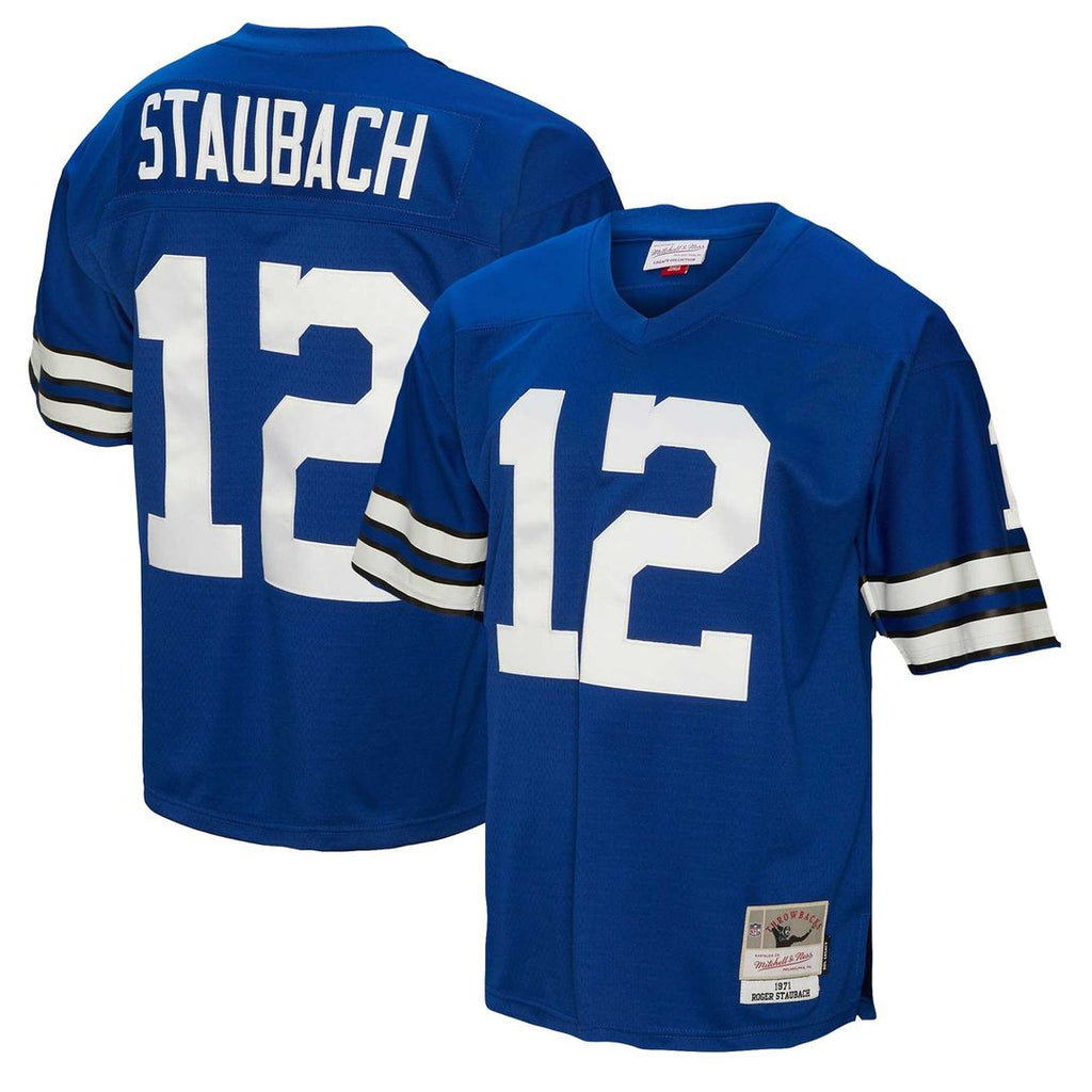 Roger Staubach Dallas Cowboys Mitchell & Ness Big & Tall 1971 Legacy Retired Player Jersey - Navy Official NFL Team Apparel Football Fan Gear
