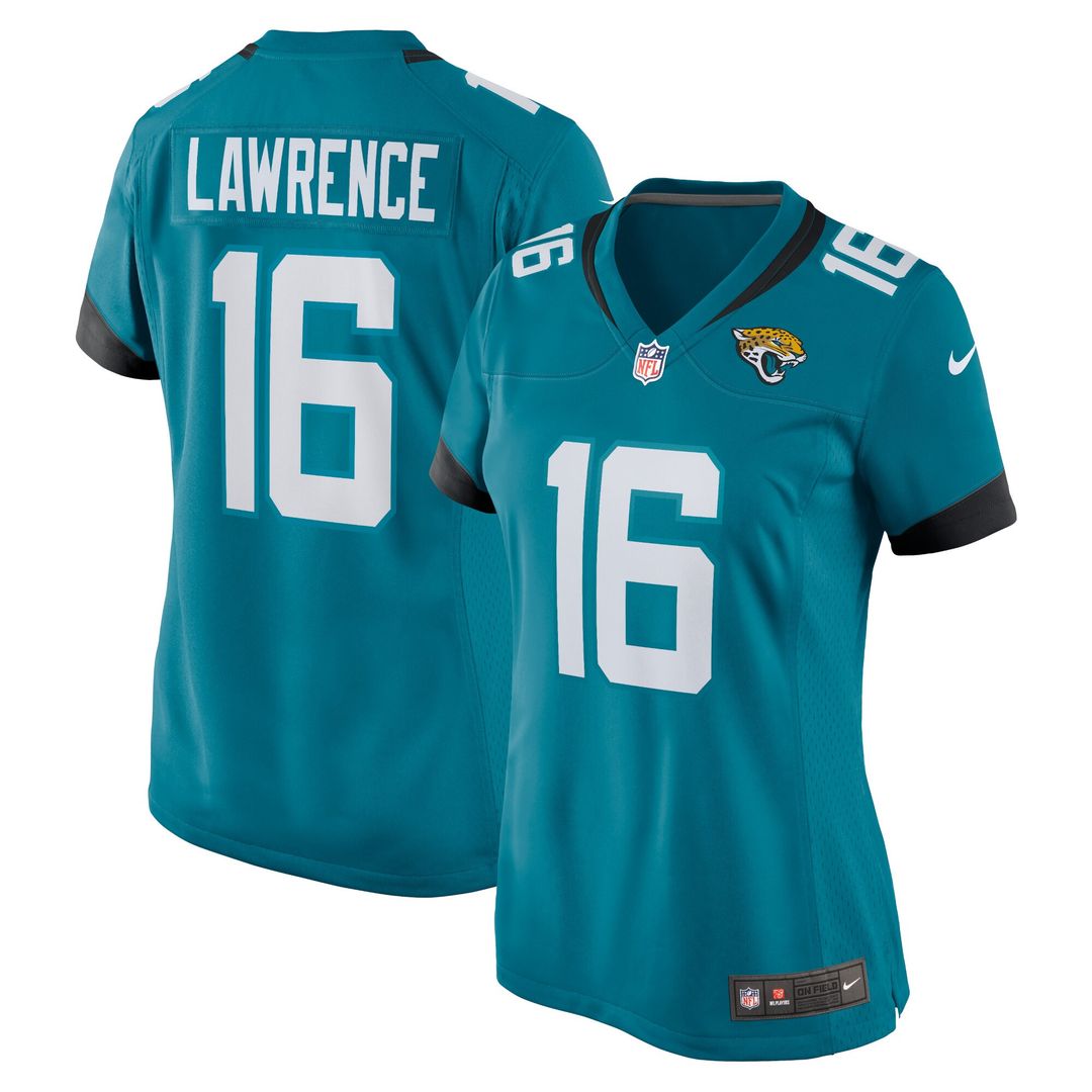 Trevor Lawrence Jacksonville Jaguars Nike Women's Player Game Jersey - Teal Official NFL Team Apparel Football Fan Gear