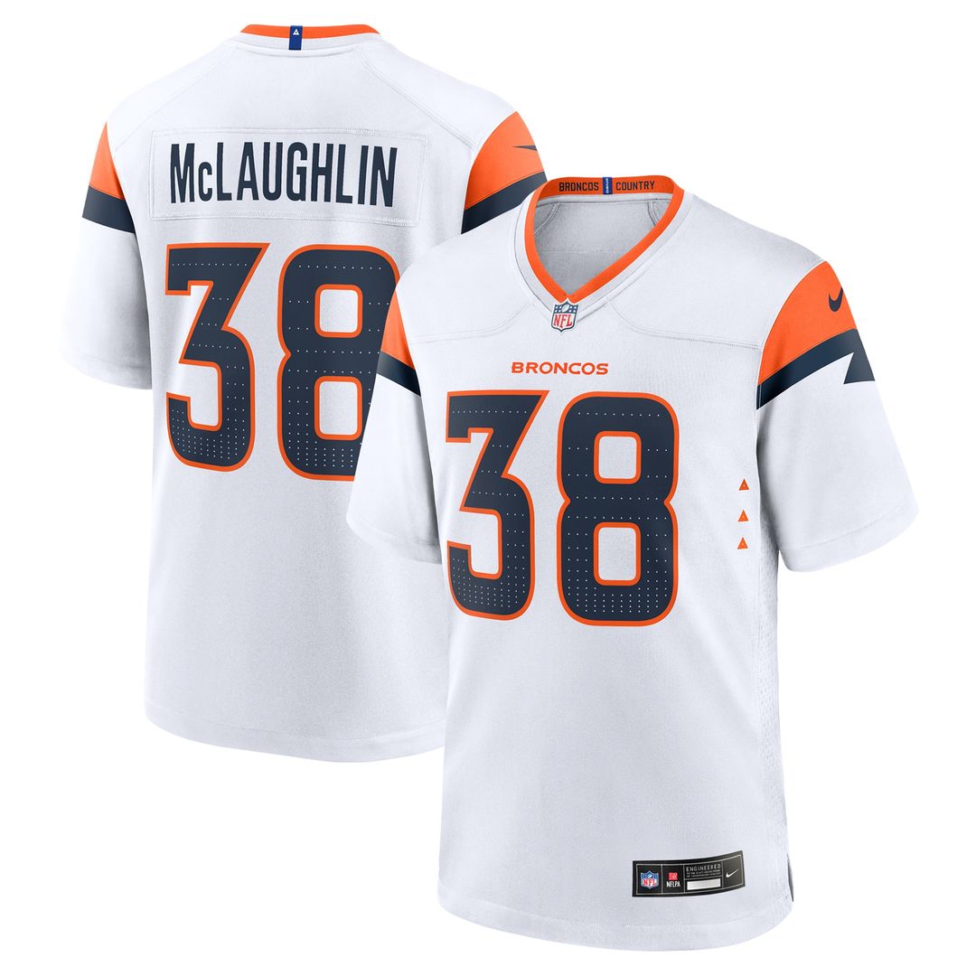 Jaleel McLaughlin Denver Broncos Nike Game Jersey - White Official NFL Team Apparel Football Fan Gear
