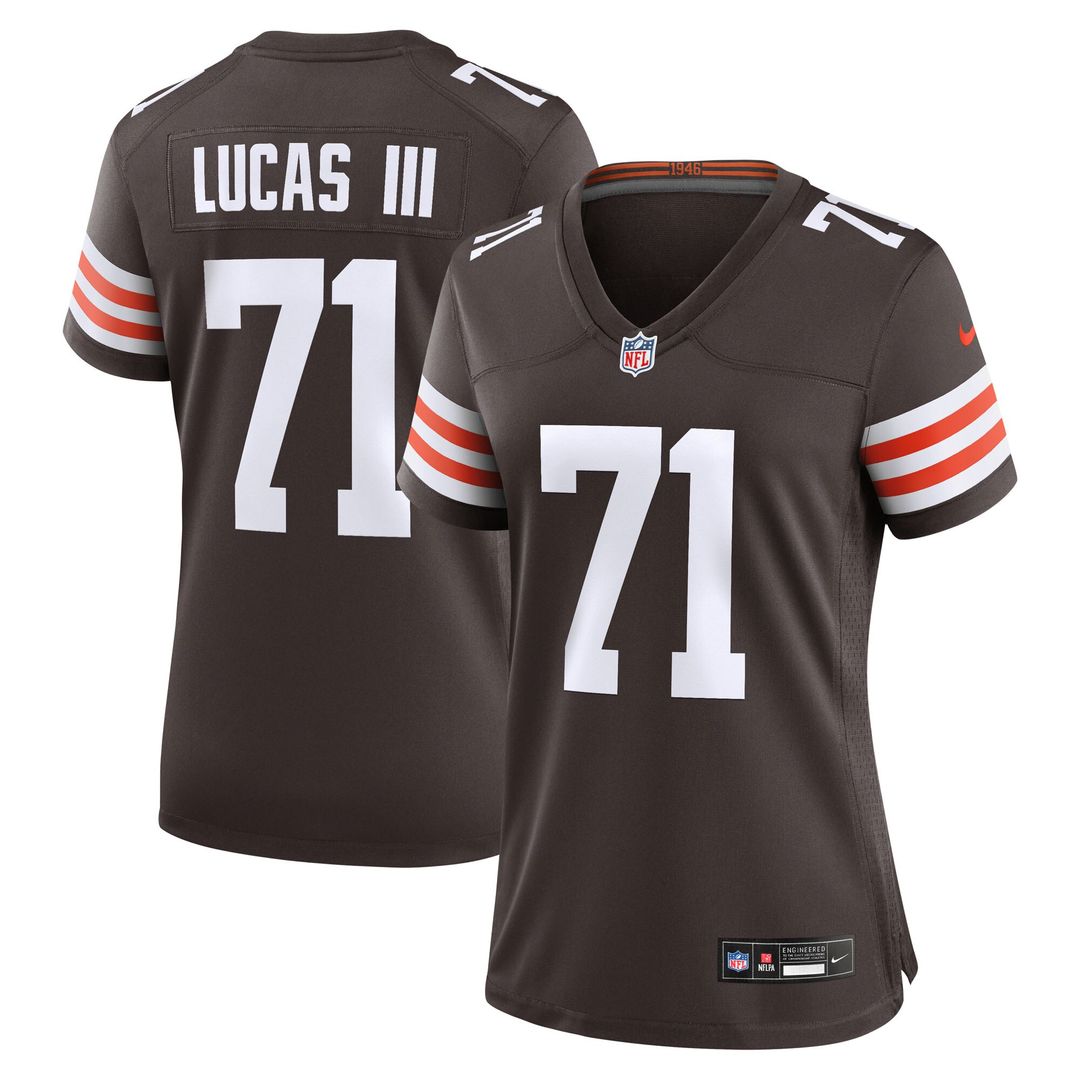 Cornelius Lucas Cleveland Browns Nike Women's Team Game Jersey - Brown Official NFL Team Apparel Football Fan Gear