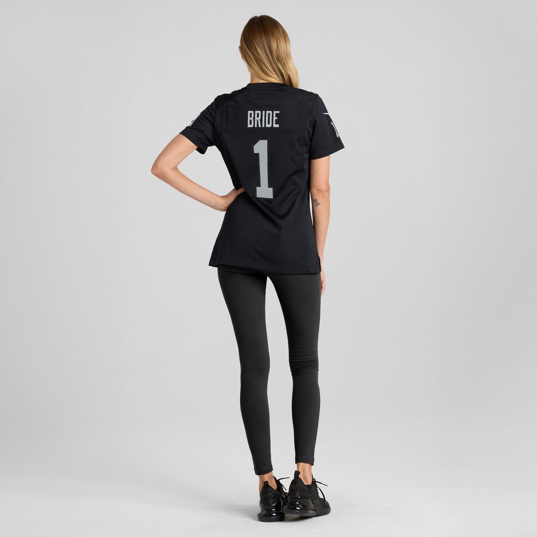 Number 1 Bride Las Vegas Raiders Nike Women's Game Jersey - Black Official NFL Team Apparel Football Fan Gear