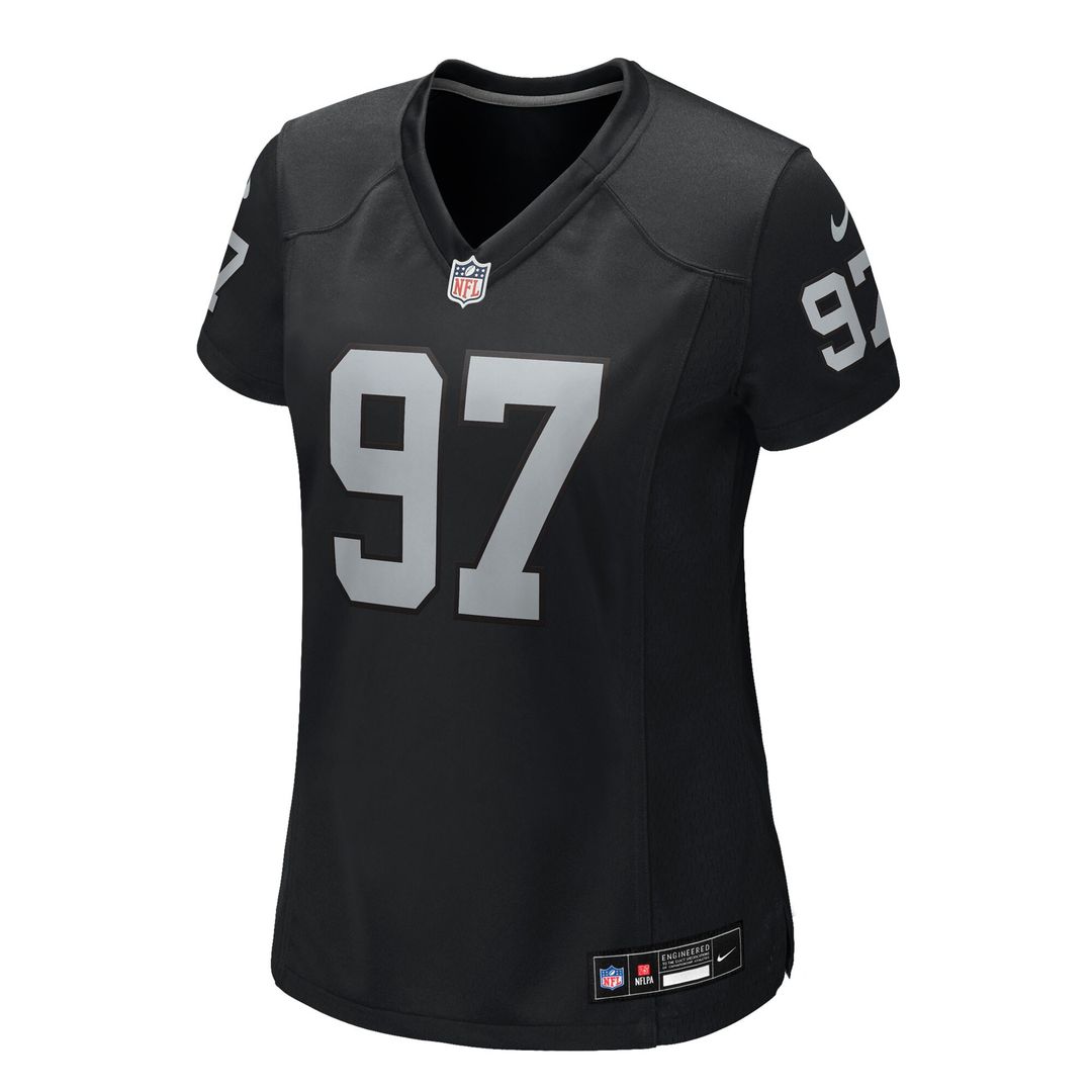 Tonka Hemingway Las Vegas Raiders Nike Women's Team Game Jersey - Black Official NFL Team Apparel Football Fan Gear