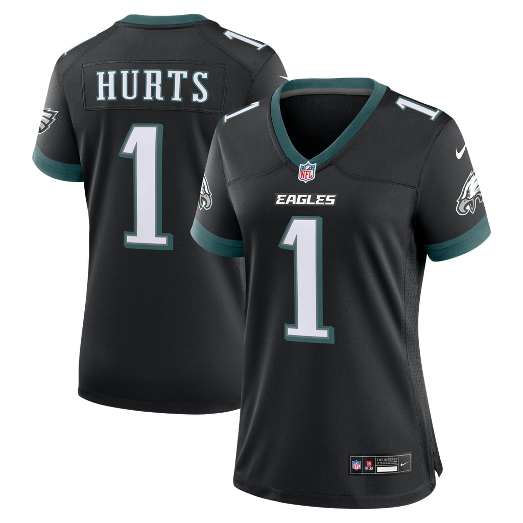 Jalen Hurts Philadelphia Eagles Nike Women's Alternate Game Jersey - Black Official NFL Team Apparel Football Fan Gear