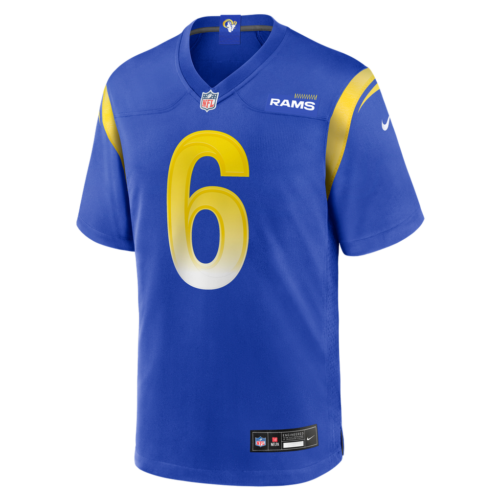 Nick Hampton Los Angeles Rams Nike Team Game Jersey - Royal Official NFL Team Apparel Football Fan Gear