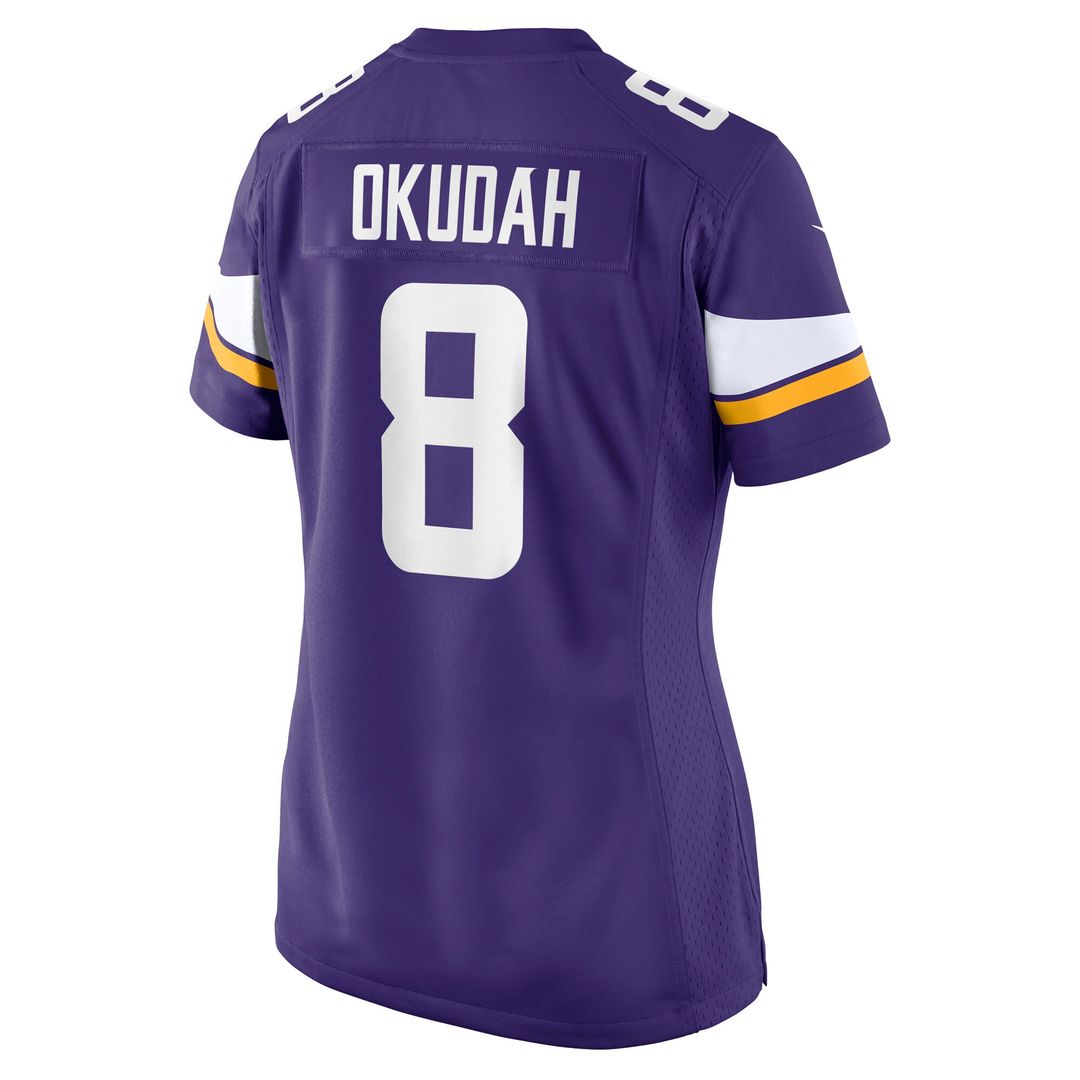 Jeff Okudah Minnesota Vikings Nike Women's Team Game Jersey - Purple Official NFL Team Apparel Football Fan Gear